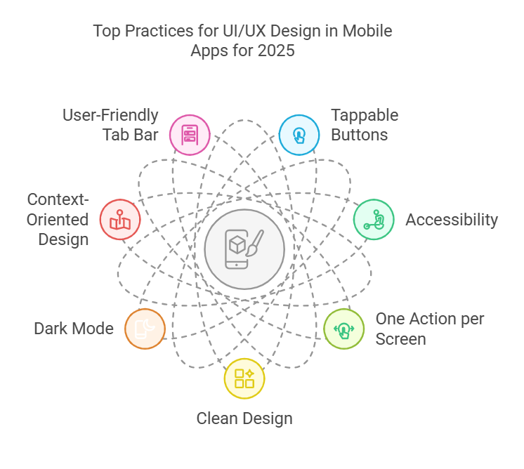 Top Practices for UI/UX Design in Mobile Apps for 2025